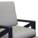 thumbnail of Vacchetti Salotto alluminio Miller 2 posti antracite c/cuscini grigio chiaro 6 pezzi