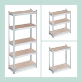 thumbnail of Relaxdays Schwerlastregal, HxBxT: 150 x 70 x 30 cm, 750 kg, verzinkter Stahl, Lagerregal Keller & Garage, natur/silber