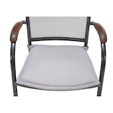 thumbnail of METRO PROFESSIONAL Cadeirão empilhável com almofada Cassiopia, aço/madeira de eucalipto, cinzento