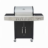 thumbnail of Barbecue a Gas Professionale XXL Da 16 kW con 5 Bruciatori in Acciaio Inox Fuoco Laterale Termometro Griglia Di Cottura 67x42 Cm 137×50×120 Cm Nero