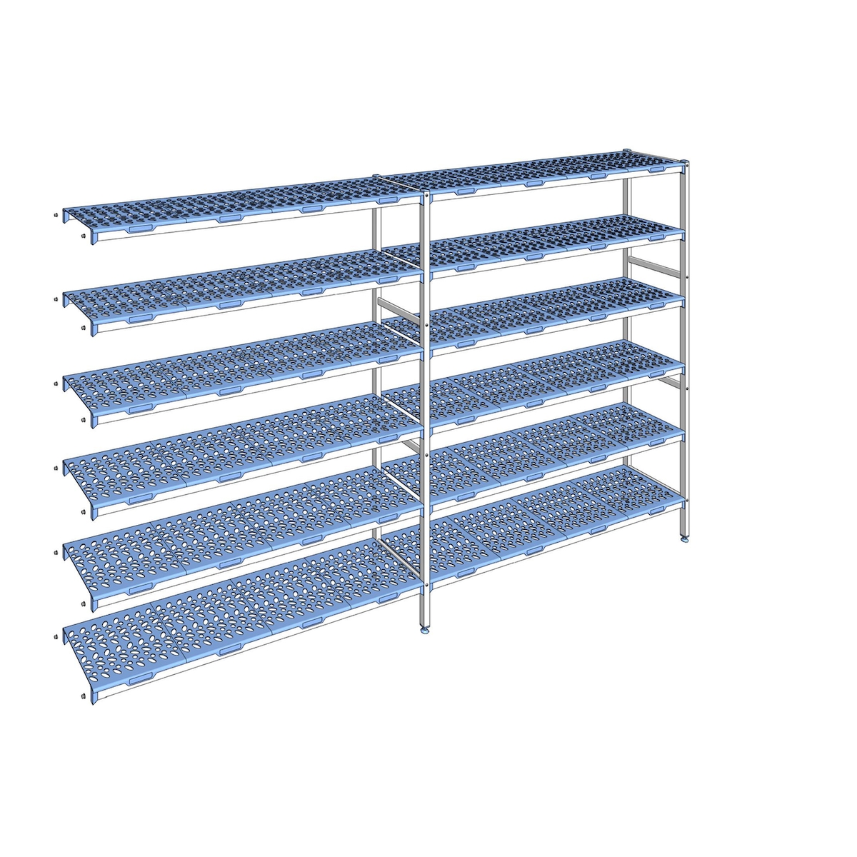 Tournus Ausstattung Regal mit herausnehmbaren Regalböden 6 Ebenen 205 x 339,7 x 40 cm Tournus - PCL3397