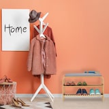 thumbnail of Relaxdays Schuhbank, 6 Paar Schuhe, gepolsterte Sitzfläche, Flur und Garderobe, Schuhaufbewahrung HBT 46x69x30 cm, natur