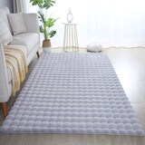 thumbnail of Carpetsale24 Teppich 200x290 cm Silber, Flauschiger Teppich in Felloptik mit Bubble-Design, Super Weich, Plüschig, Ideal für Wohnzimmer