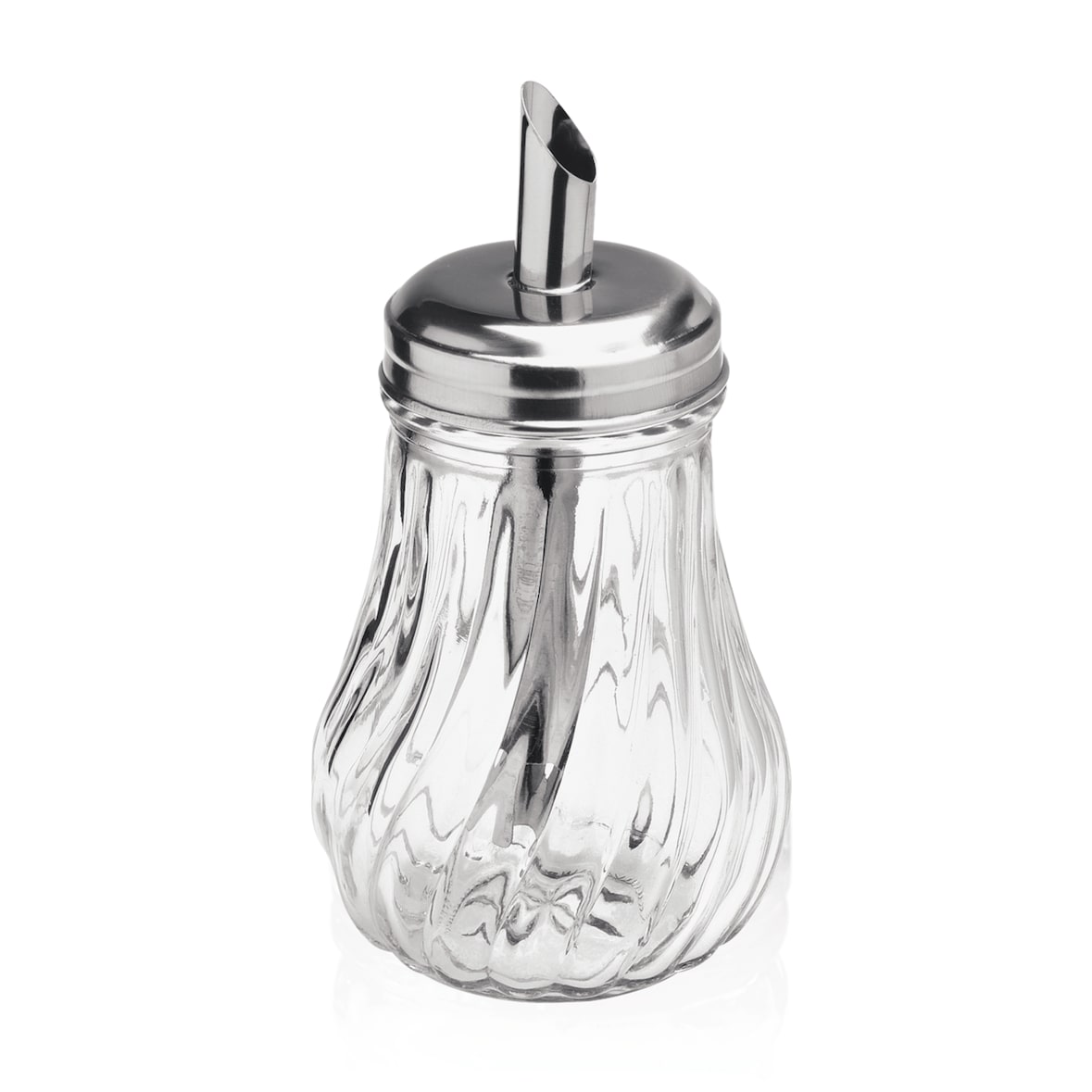 WAS Germany - Zuckerspender Set, 120 ml, Ø 7 cm, Set á 6 Stück, Edelstahl, Glas