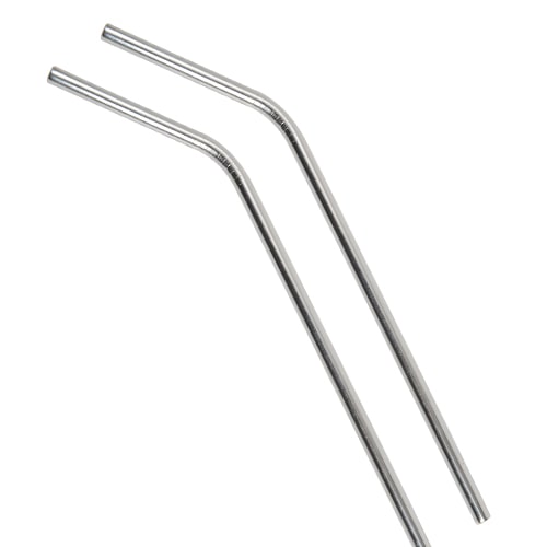 Paille Inox Courbée - Hauteur : 24 cm Diamètre : 6 mm x 100 Mondo Déco