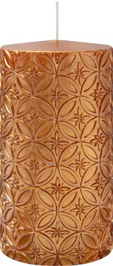 thumbnail of Kerzen Elegance Bernstein-Metallic 130 x Ø 70 mm 4er Set