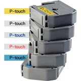 thumbnail of Schriftbandkassette 12mmx8m weiß/blau für P-touch