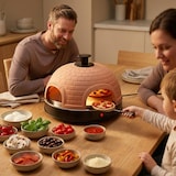 thumbnail of Emerio Pizzarette Original – Pizzaofen für 4 Personen – Handgefertigte Terrakotta-Haube – PO-115985 – 900 W