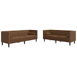 thumbnail of vidaXL 2-tlg. Chesterfield-Sofa-Set Braun Kunstleder Wildleder-Optik