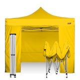 thumbnail of RAY BOT Gazebo pieghevole 3x3 giallo professionale con laterali PVC 350g