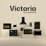 thumbnail of Victoria Einbaubackofen Retro-Design 9 Funktionen 50-250°C schwarz Schwarz