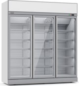 thumbnail of Kühlschrank RHINO auf Rollen | 3x Glastür + LED & Display | 1530 Liter, HxBxT 209,2x188x71cm | 0/+10°C | Grau + CHEFGASTRO Geschirrtuch