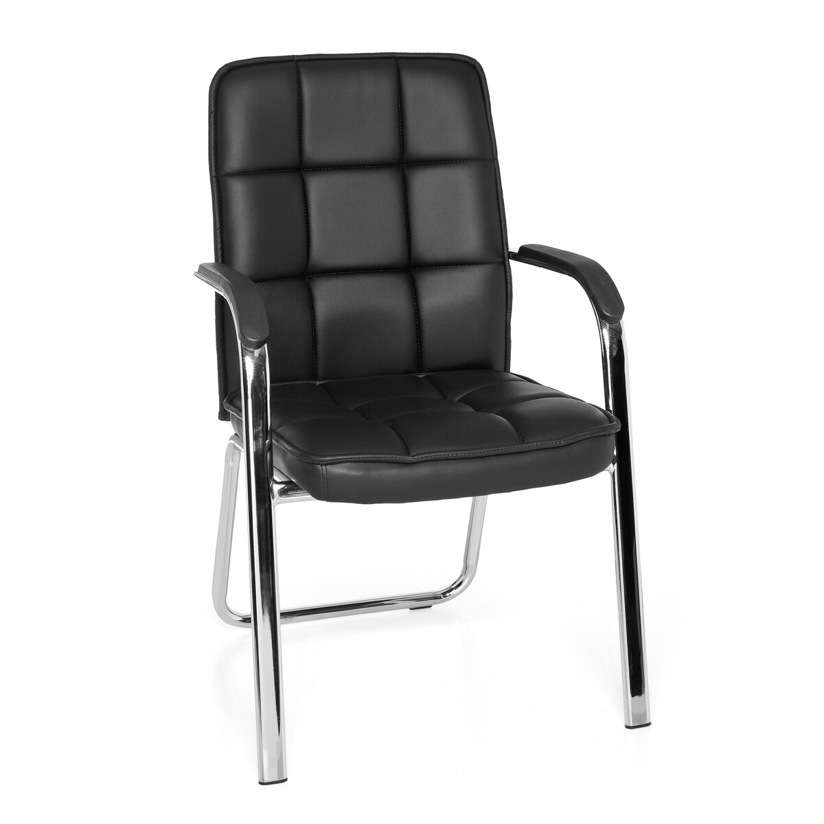 Konferenzstuhl / Besucherstuhl / Stuhl BORNE V PU schwarz hjh OFFICE