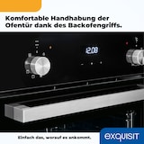 thumbnail of Exquisit EBE 657-2H sw Einbaubackofen | 59 L Backofenvolumen | Heißluft | Schwarz