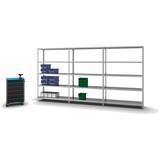 thumbnail of PROREGAL Fachbodenregal Schraubsystem | Grundregal | HxBxT 200x130x40cm | 5 Ebenen | Fachlast 200 kg | Beidseitig nutzbar | Verzinkt