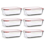 thumbnail of Menastyl - Lot 6 boites hermétiques clémentine rectangles 1040ml en verre