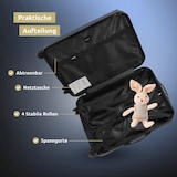 thumbnail of 3tlg. Hartschalenkofferset mit Schloss KENDO ABS Material, Hartschalenkoffer mit Rollen Trolley Koffer Reisekoffer Reisekofferset Gepäck, Blau