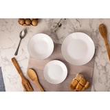 thumbnail of San Ignacio – 12-delige serviesset wit met blauwe rand en 4 glazen van kristalglas van 260 ml in blauw