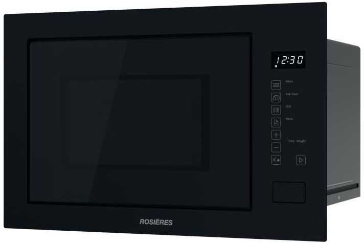Micro-ondes encastrable BLACK inox verre noir 59,5 x 36,8 x 38,5 cm Rosières