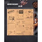 thumbnail of Einschlagpapier fettabweisend 25x25 cm Braun – 100 Blatt | FRITZTOWN® DELI Paper | Burgerpapier | Sandwichpapier  |  Verpackungspapier Lebensmittel