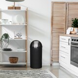 thumbnail of Abfallsammler / Mülleimer PUSH 35L satin schwarz hjh OFFICE