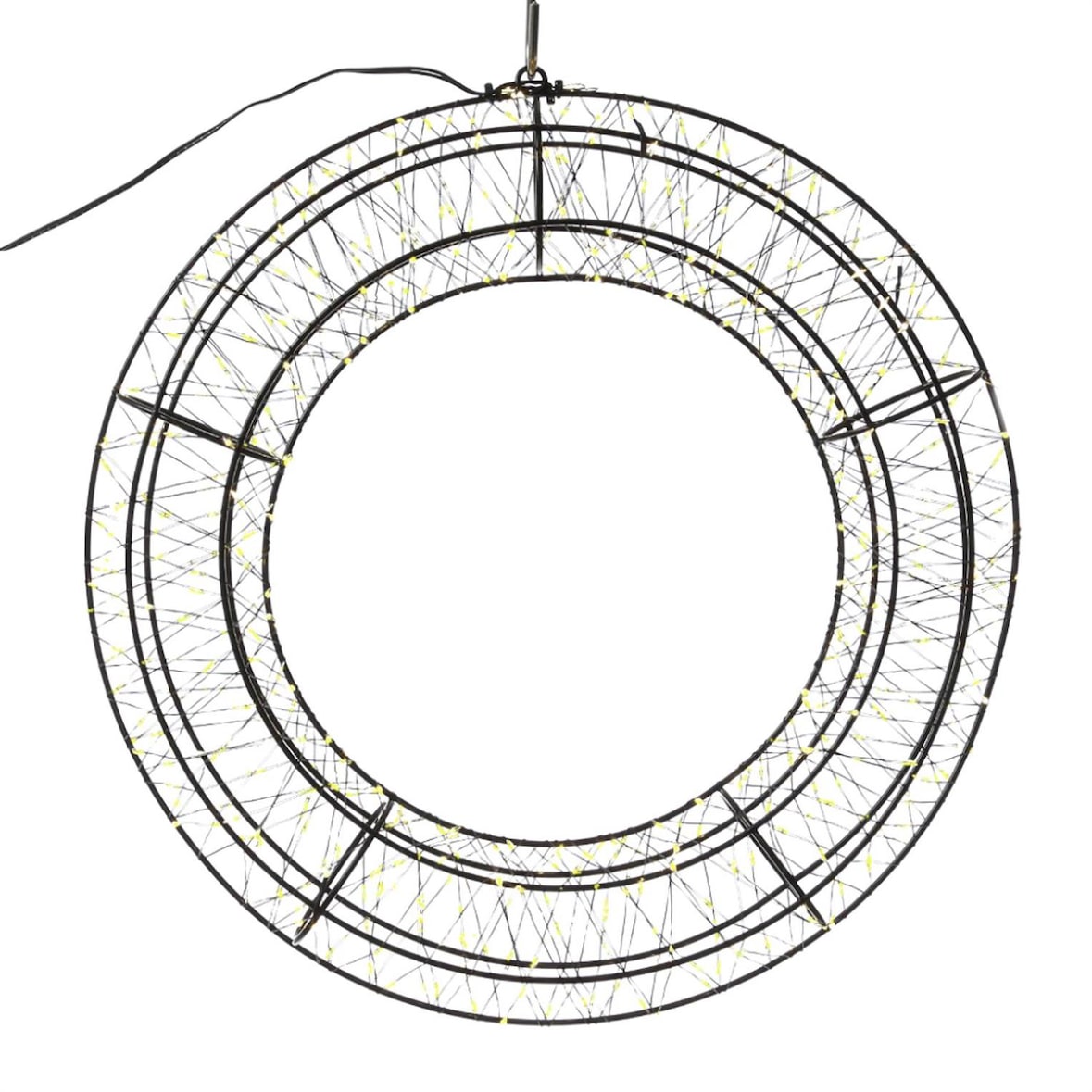 XXL LED Lichtkranz Türkranz Weihnachtskranz 60cm 1800LED Timer Innen/Außen