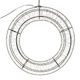 thumbnail of XXL LED Lichtkranz Türkranz Weihnachtskranz 60cm 1800LED Timer Innen/Außen