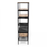 thumbnail of Bibliothèque en marbre et métal 161 x 109 cm noir