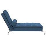 thumbnail of vidaXL Massage-Chaiselongue mit Nackenrolle Blau Stoff