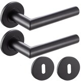 thumbnail of Türgriff SCHWARZ Türgarnitur Türdrücker Türbeschlag Türklinke Innentür Bad WC EMILY BB Garnitur-SET