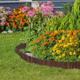 thumbnail of Relaxdays Beeteinfassung, 200 cm lang, flexibel, Sichthöhe: 10 cm, zum Stecken, Holz, Beetzaun, Rasenkante, dunkelbraun