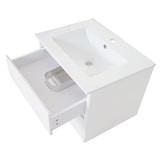 thumbnail of Badkamer set HWC-B19, wastafel wandspiegel 2x bovenkast, hoogglans ~ wit