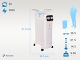 thumbnail of PURLINE Ölgefüllter Heizkörper 2000W energiesparend mit Befeuchtungsbehälter HOTI OR2000
