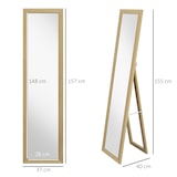 thumbnail of HOMCOM espejo de cuerpo entero 37x157 cm espejo de pie espejo de pared forma rectangular con marco de madera decorativo para salón dormitorio pasillo