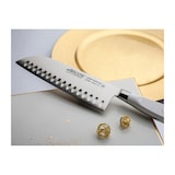 thumbnail of Arcos Cuchillo Santoku Cuchillo Asiático, Hoja de Acero Inoxidable Forjado NITRUM 180 mm, Mango de Polioximetileno (POM), Color Blanco