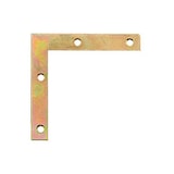 thumbnail of Möbelwinkel verzinkt 75x75x12mm 1 Stück - Stahl Winkelverbinder Silber