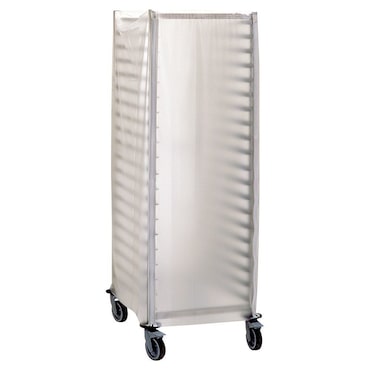 Housse De Protection Chariot à Roulettes 73x83x160 Cm – Film PEBD UV Avec 2 Fermetures Éclair YKK – Usage Alimentaire Et Industriel