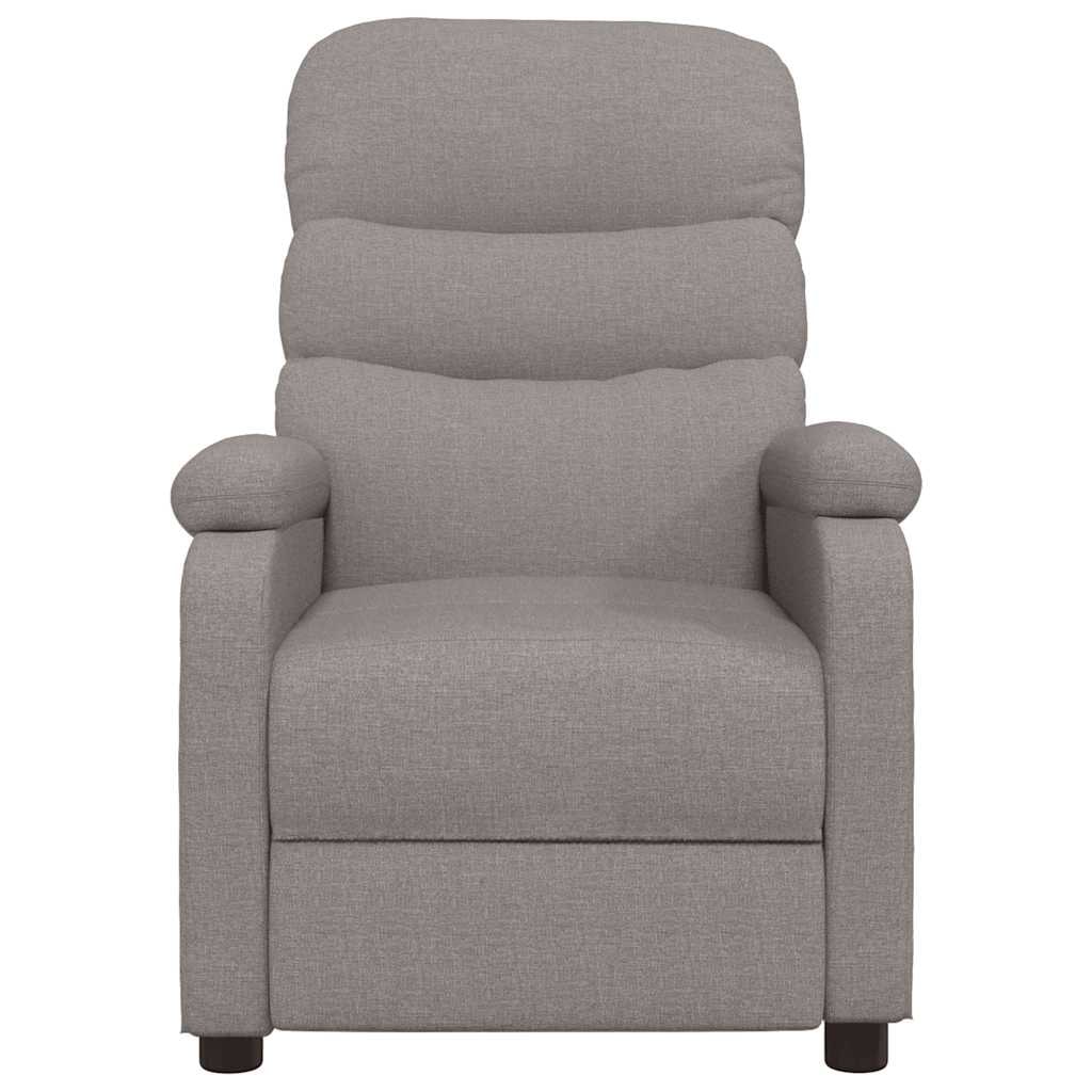 vidaXL Massagesessel Taupe Stoff