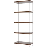 thumbnail of COSTWAY Vrijstaande Kast, Boekenkast met Metalen Frame, Industriële Opbergplank, Opbergrek, Walnoot voor Slaapkamer