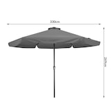 thumbnail of Kingsleeve Sonnenschirm LED Beleuchtung UV Schutz 80+ Schhutzhülle Solar Kurbel 330cm wasserabweisend anthrazit