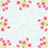 thumbnail of Duni Dunicel®-Mitteldecke 84 x 84 cm Painted Tulips, 100 Stk/Krt (5 x 20 Stk)