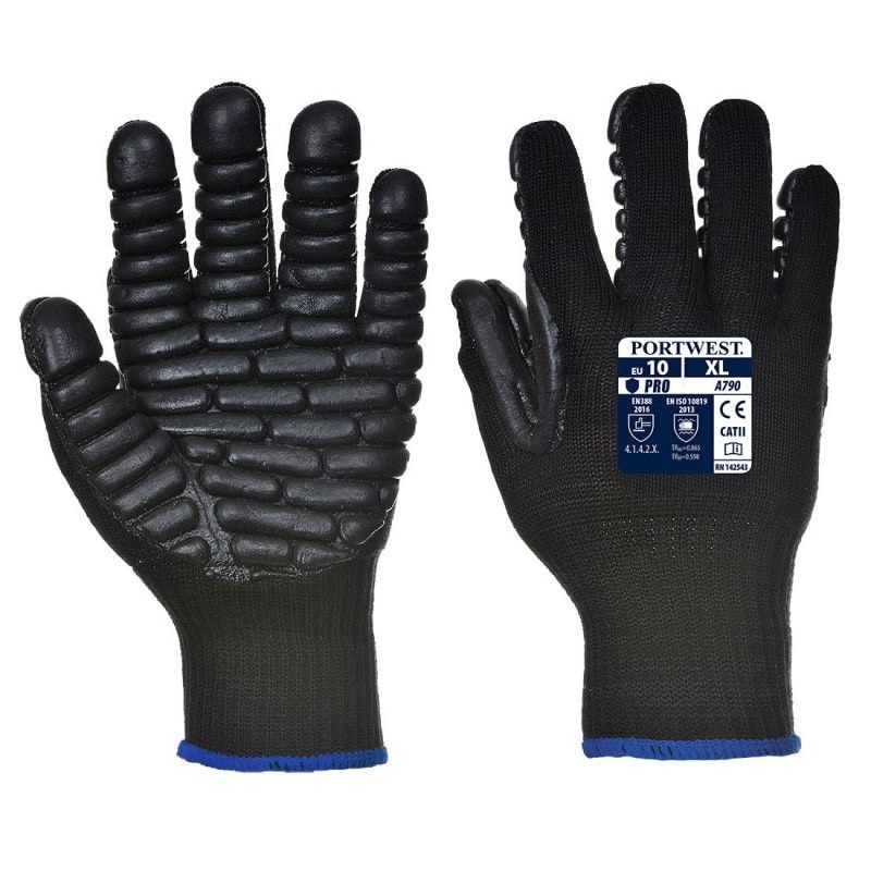 Portwest - Gants anti vibrations noir spécial BTP http://carbonn.fr/img/co/1276.jpg Taille 9