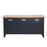 thumbnail of Werkbank Arbeitstisch Werktisch Metalltisch Werkzeugschrank Werkstatteinrichtung Metall Holzplatte Tisch Holztischplatte Schubladen Grosny Jet-Line