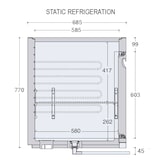 thumbnail of Cella frigo da incasso per banco bar o retrobanco CUBO77 TN20S cm. 200x68,5x77h.