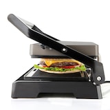 thumbnail of BLACK+DECKER BXGR1000E Grill de 1000W con placas de 23 x 14.5 cm de superficie, asa de toque frío, placa superior autoajustable, cierre de seguridad