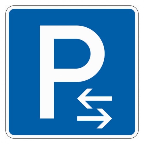 Schild I Verkehrszeichen Parken Mitte, Nr.314-30, Aluminium RA1, reflektierend, 600x600mm