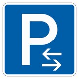 thumbnail of Schild I Verkehrszeichen Parken Mitte, Nr.314-30, Aluminium RA1, reflektierend, 600x600mm