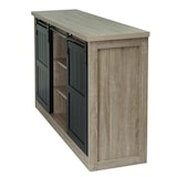 thumbnail of Sideboard HWC-K75, Highboard Étagère Armoire Porte coulissante 7 compartiments Aspect bois Métal industriel 84x150x40cm ~ naturel