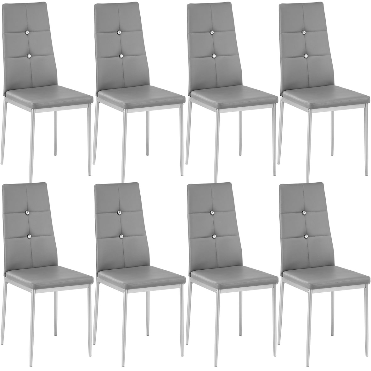 tectake Sillas de comedor Julien  gris - 404124
