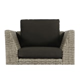 thumbnail of Tarrington House Salotto da esterno Cassone 4 pezzi, acciaio/polyrattan, 1 divano, 2 poltrone, 1 tavolo, grigio